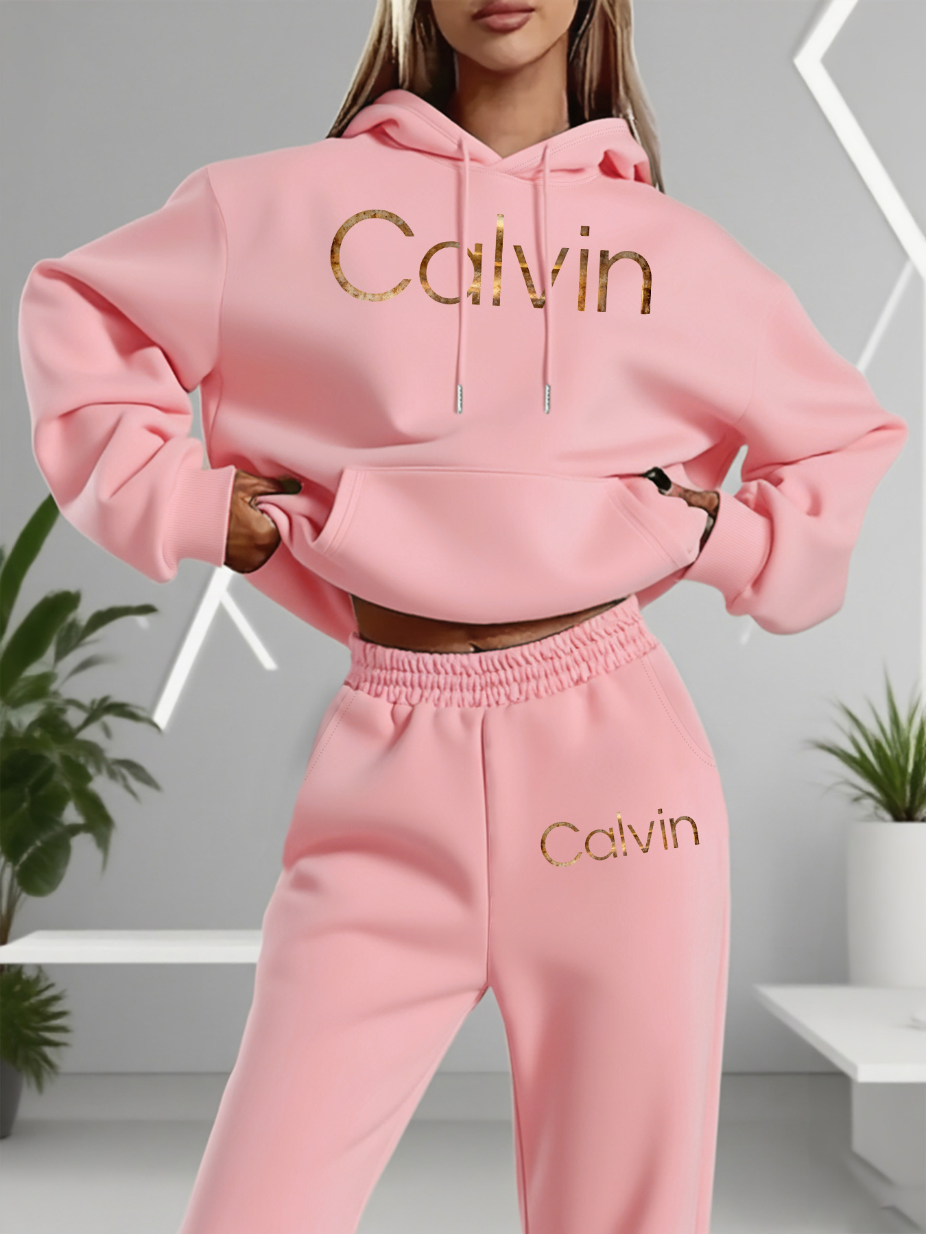 Women Fashion Designers - Women's fashion pullover and pants set,