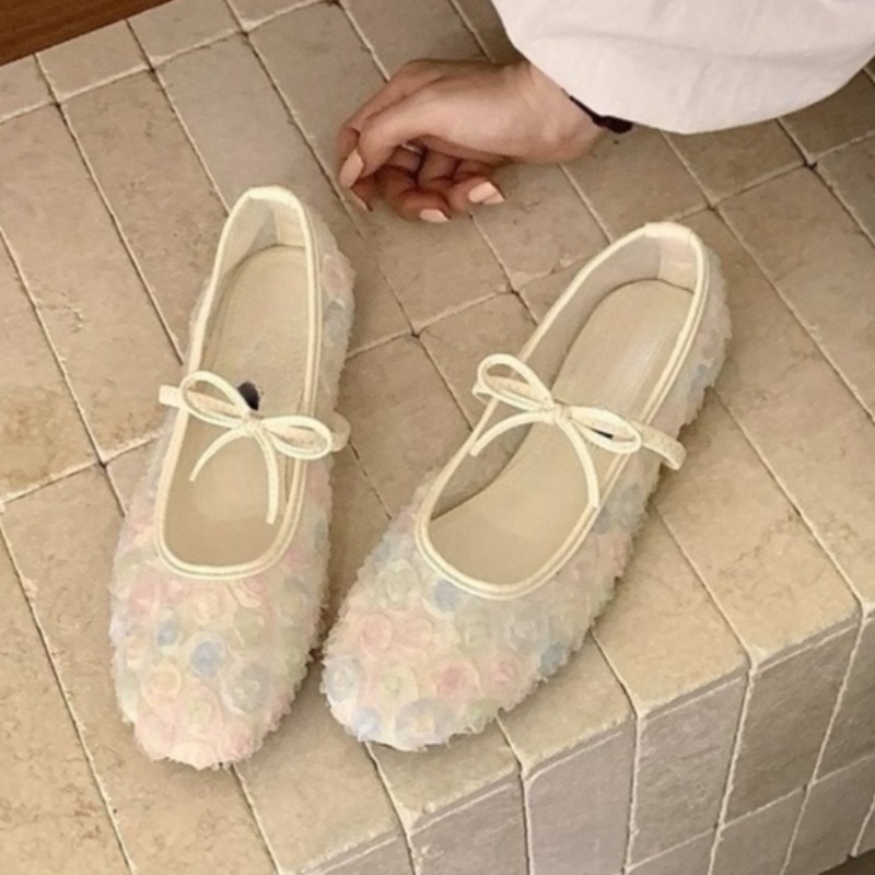 Women'S Fashion Footwear - Gentle New Chinese Rose Mesh Mary