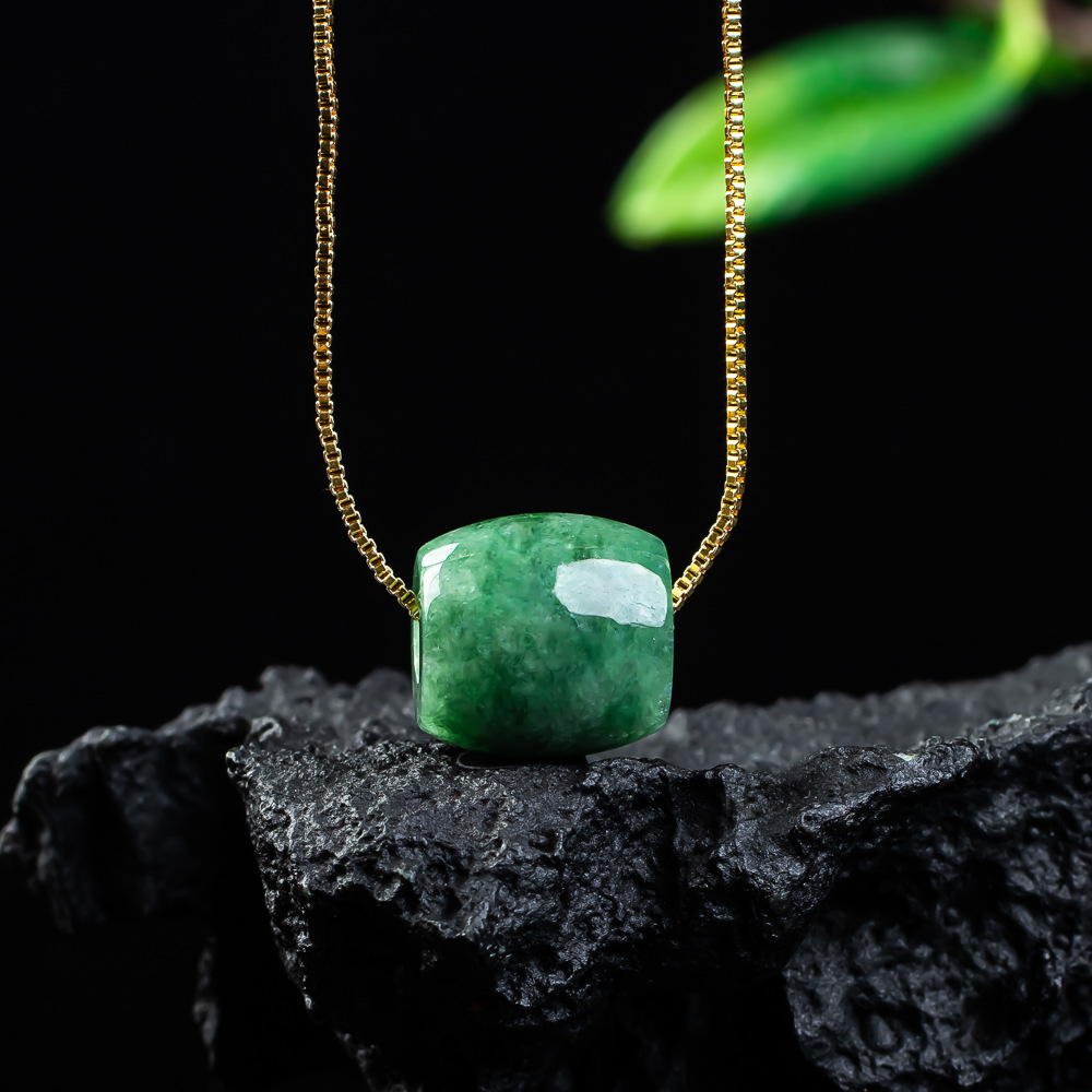 Trend Women Fashion - Natural Real Jade Bead Pendant Myanmar
