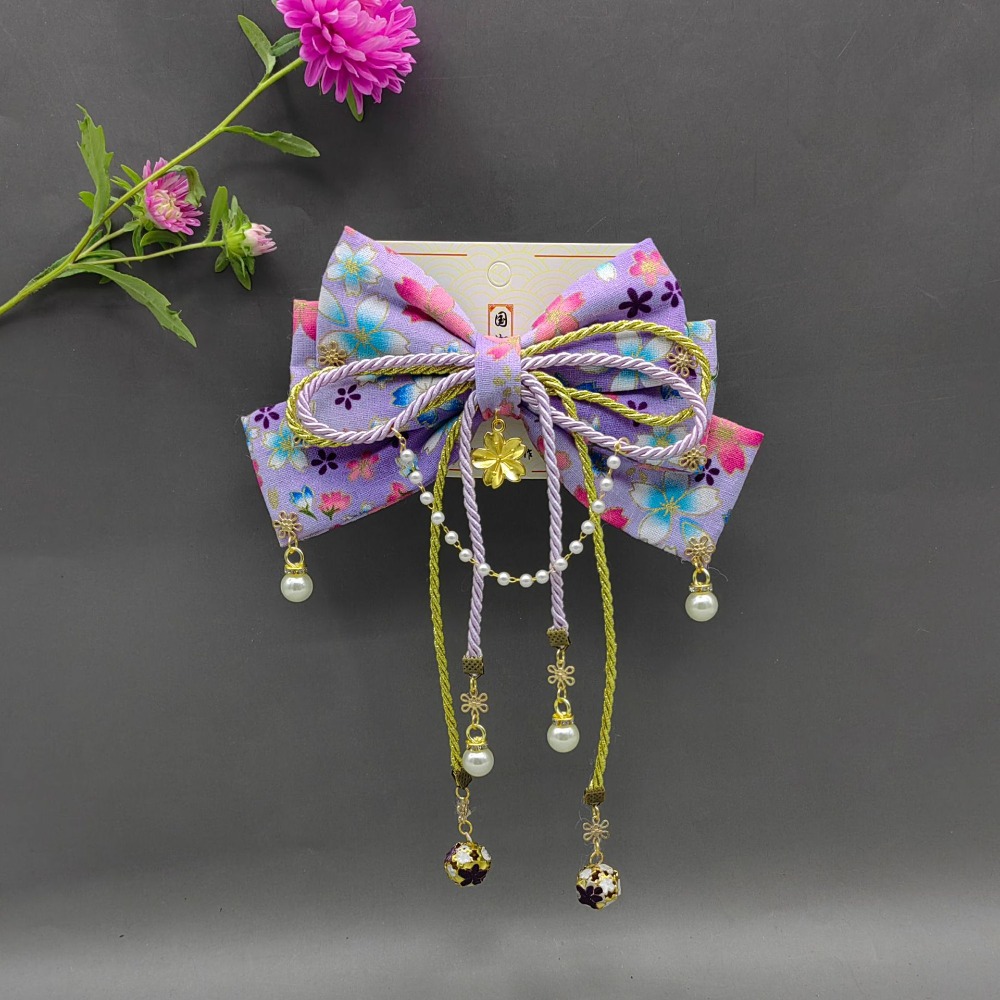 Women'S Fashion Kimono - Personality Japanese Style Sakura Bow Hairpin