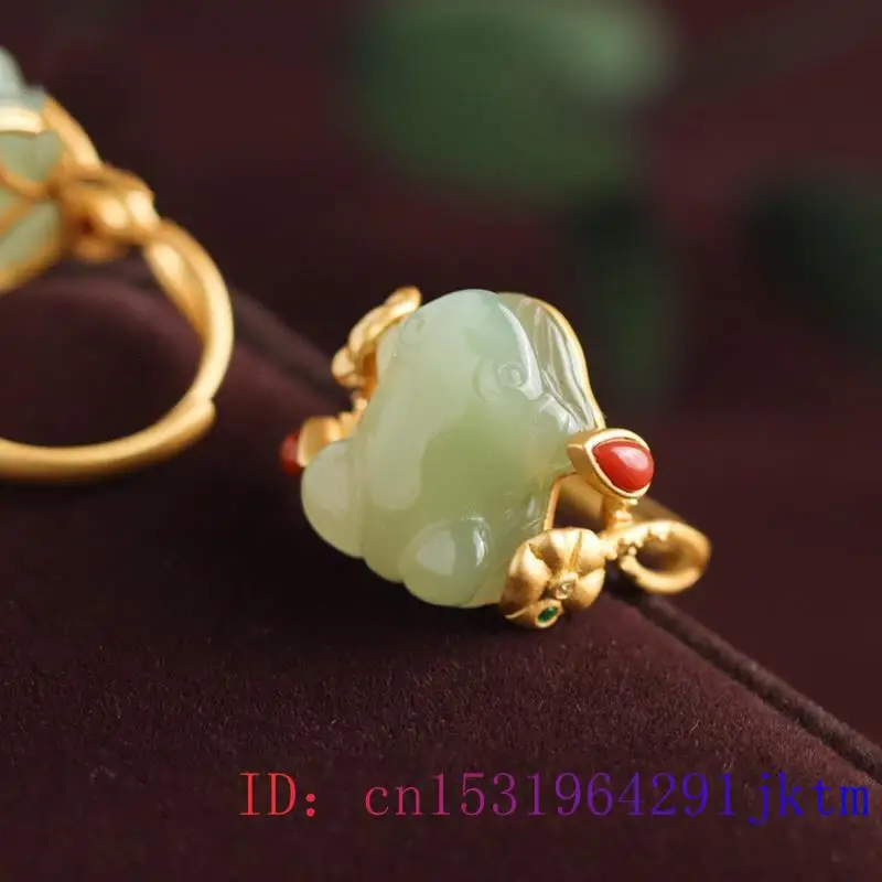 Green Jade Frog Rings Charms N - Women Fashion Jewellery review and price