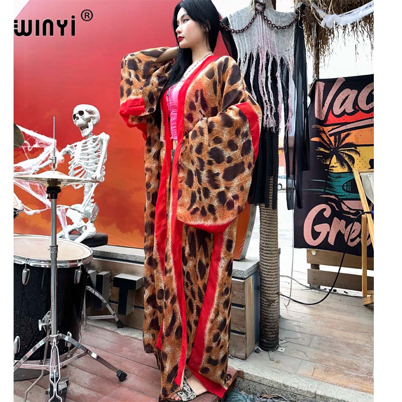 2023 WINYI leopard print semi- - Women'S Fashion Kimono review and price
