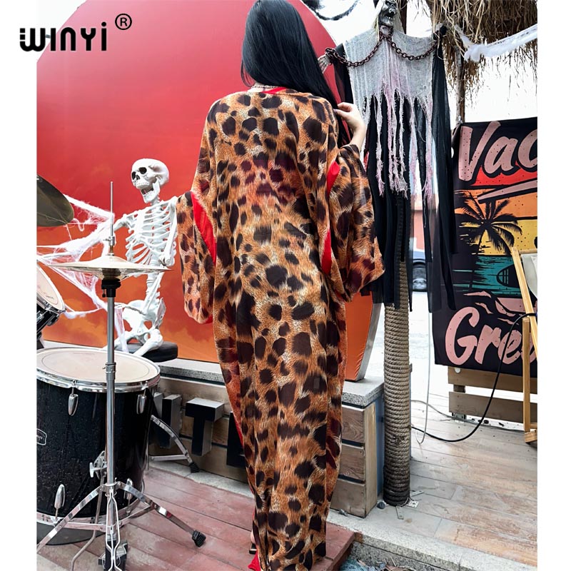 2023 WINYI leopard print semi- - Women'S Fashion Kimono review and price