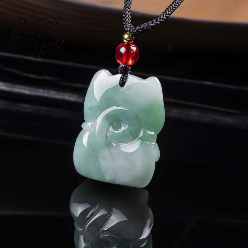 Natural Emerald Jade Lucky Cat - Women Fashion Designers review and price