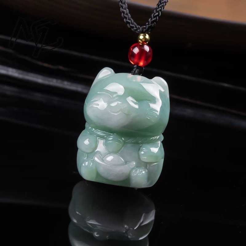 Natural Emerald Jade Lucky Cat - Women Fashion Designers review and price
