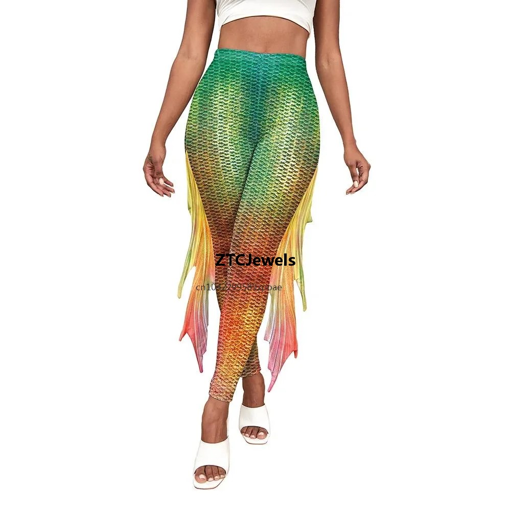 Mermaid Scale Printed Leggings - Women'S Fashion Leggings review and price