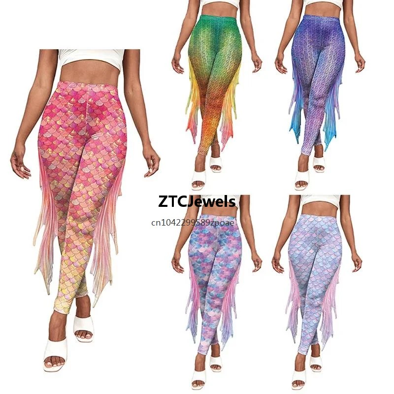 Mermaid Scale Printed Leggings - Women'S Fashion Leggings review and price