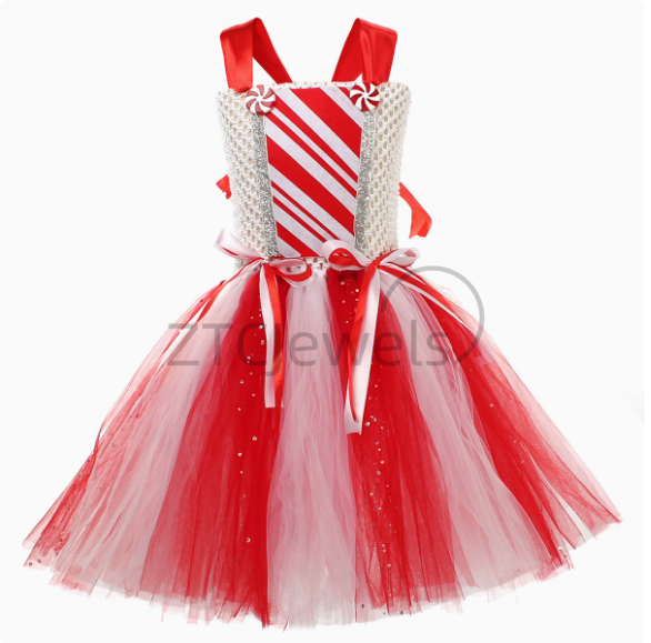 Girls Christmas Candy Cane Tut - Women Fashion Reddit review and price