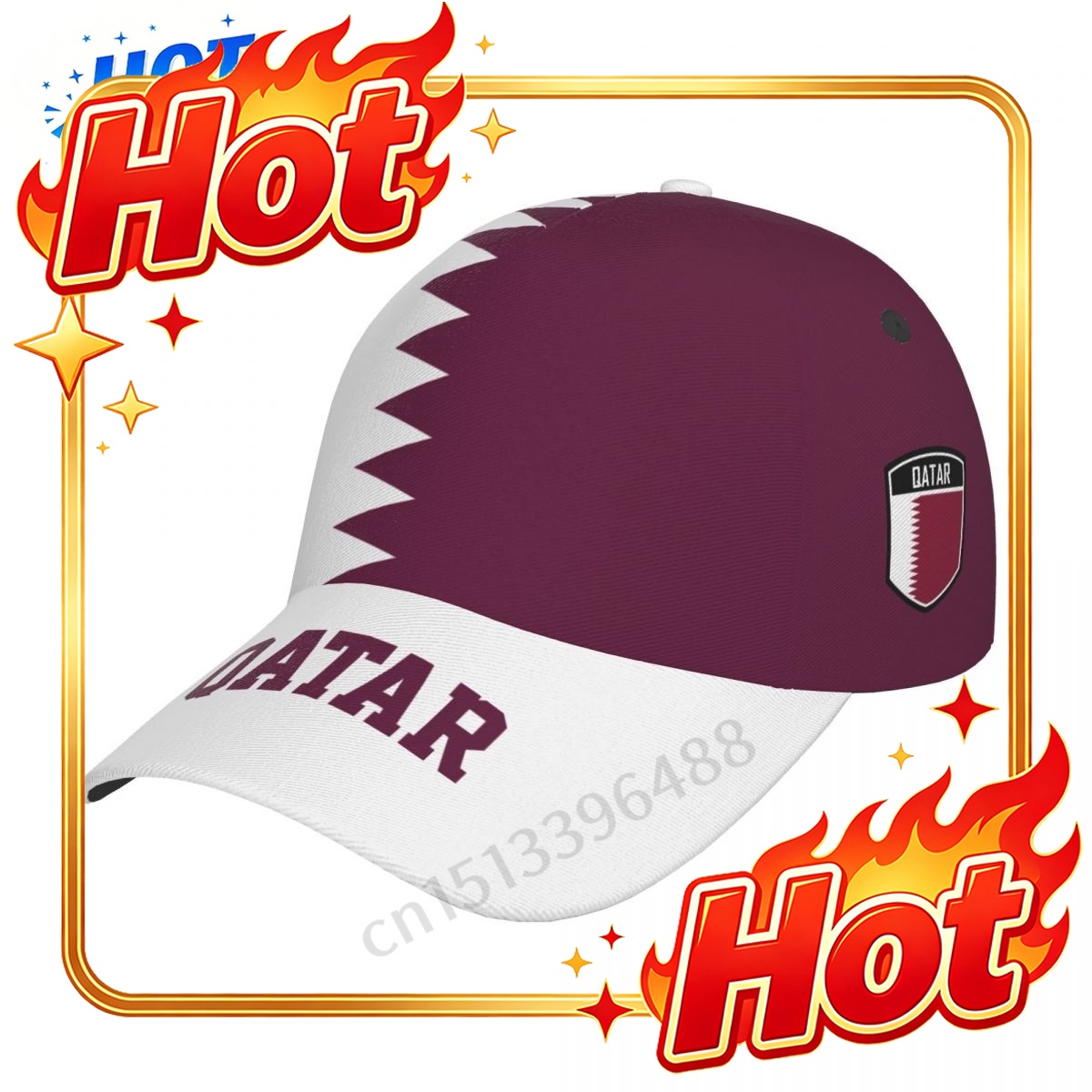 Custom Hats 2025 Qatar Flag 3D - Women Fashion Qatar review and price