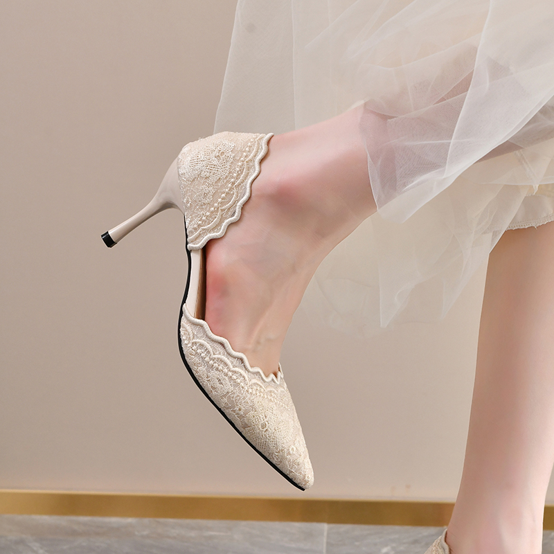 Lace Pointed Toe High Heels Wo - Women'S Fashion Footwear review and price