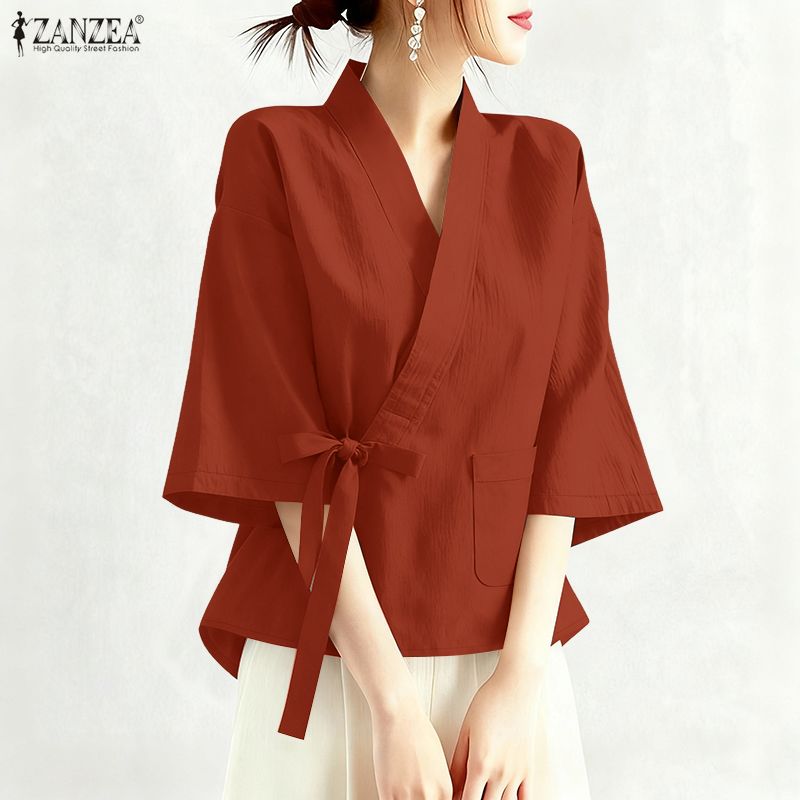 2026 ZANZEA Summer Cross V Nec - Women'S Fashion Kimono review and price