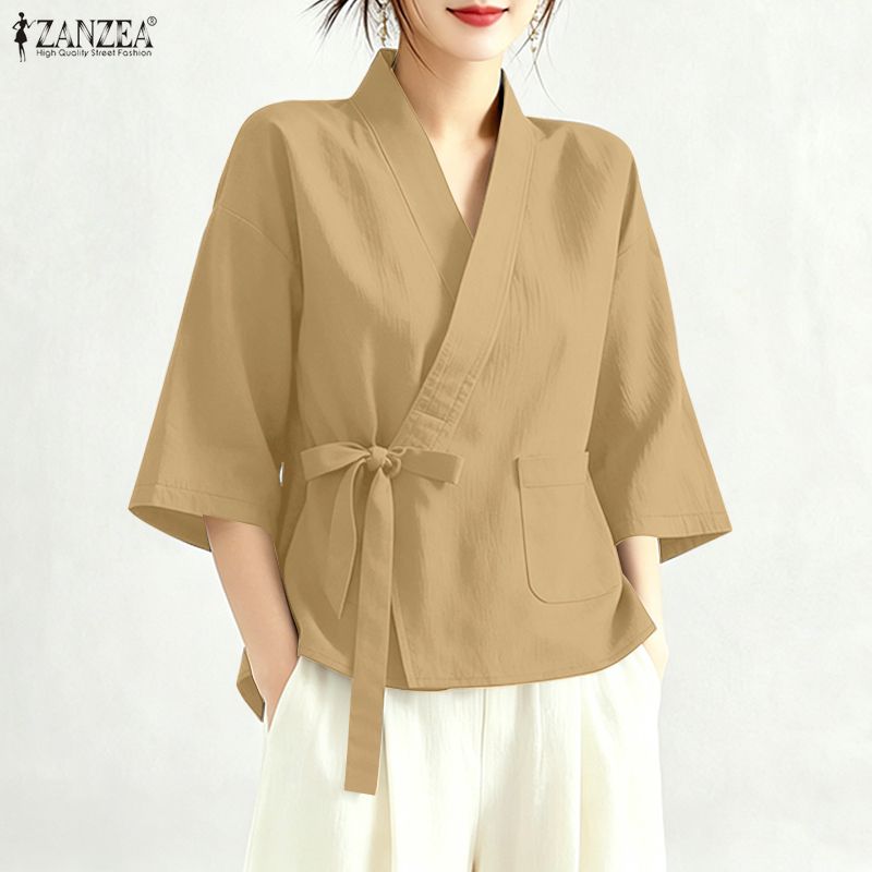 2026 ZANZEA Summer Cross V Nec - Women'S Fashion Kimono review and price