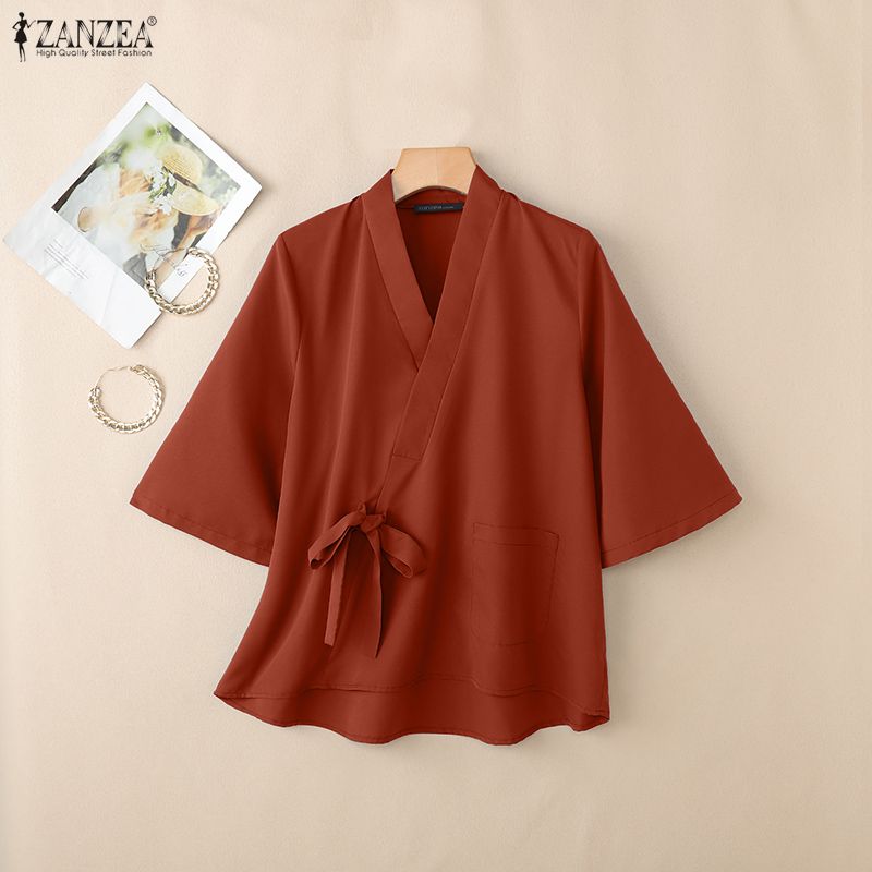 2026 ZANZEA Summer Cross V Nec - Women'S Fashion Kimono review and price