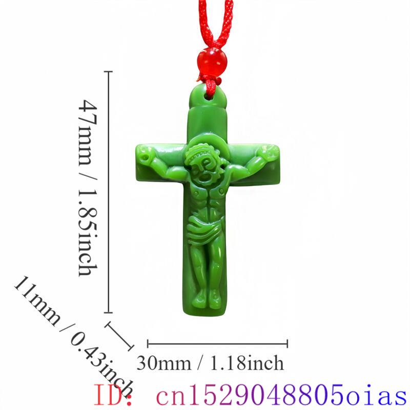 Green Real Jade Cross Pendant  - Women Fashion Designers review and price
