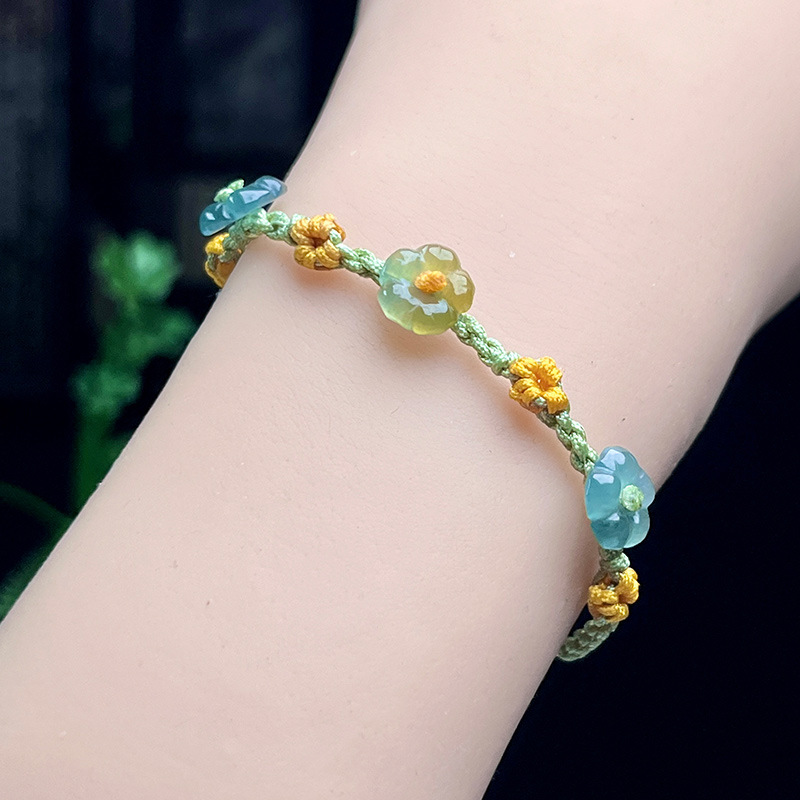 Myanmar Jadeite Flower Bracele - Women Fashion Designers review and price