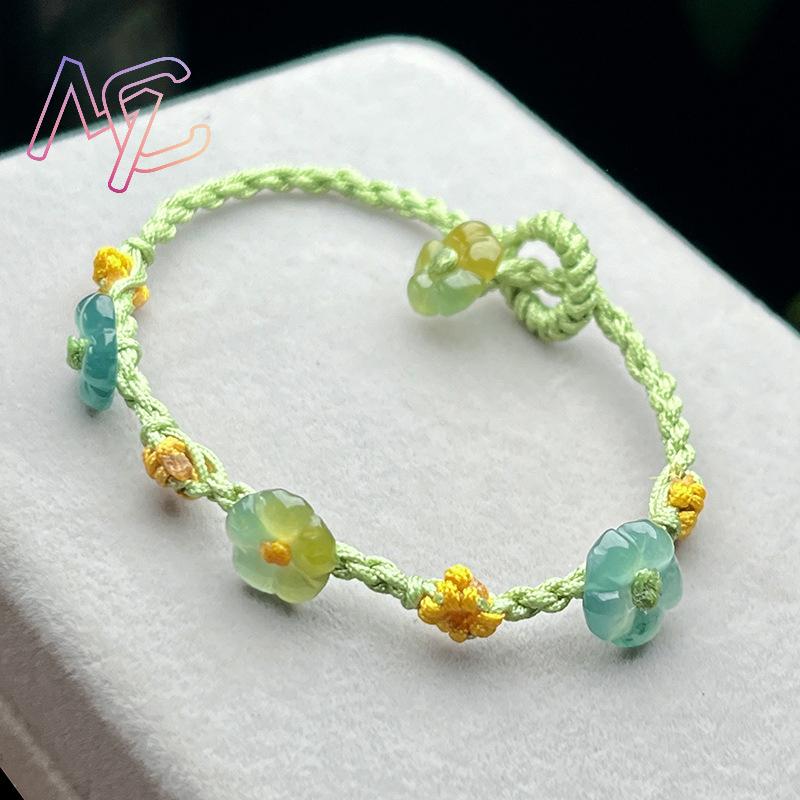 Myanmar Jadeite Flower Bracele - Women Fashion Designers review and price