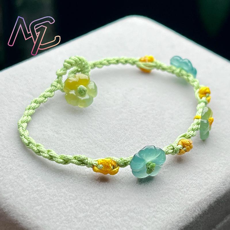 Myanmar Jadeite Flower Bracele - Women Fashion Designers review and price