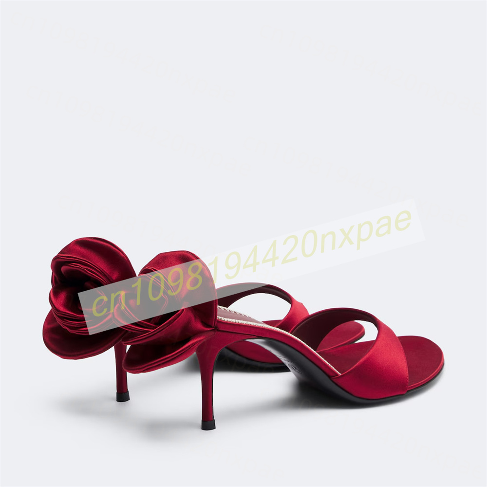 Women Red Satin Thong Mule San - Women Fashion Reddit review and price