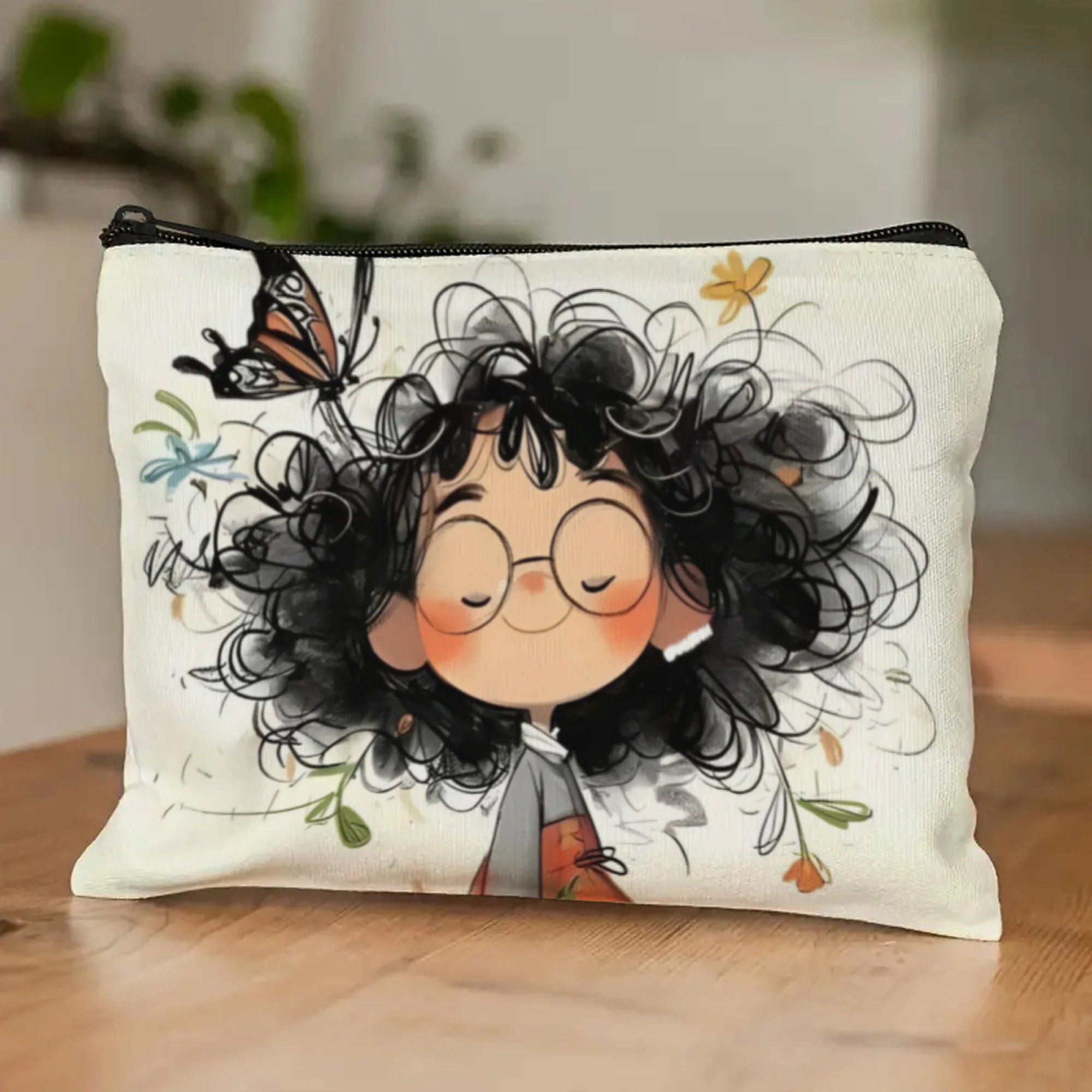 Cartoon Girl Makeup Bag Zipper - Coin Purse Women review and price