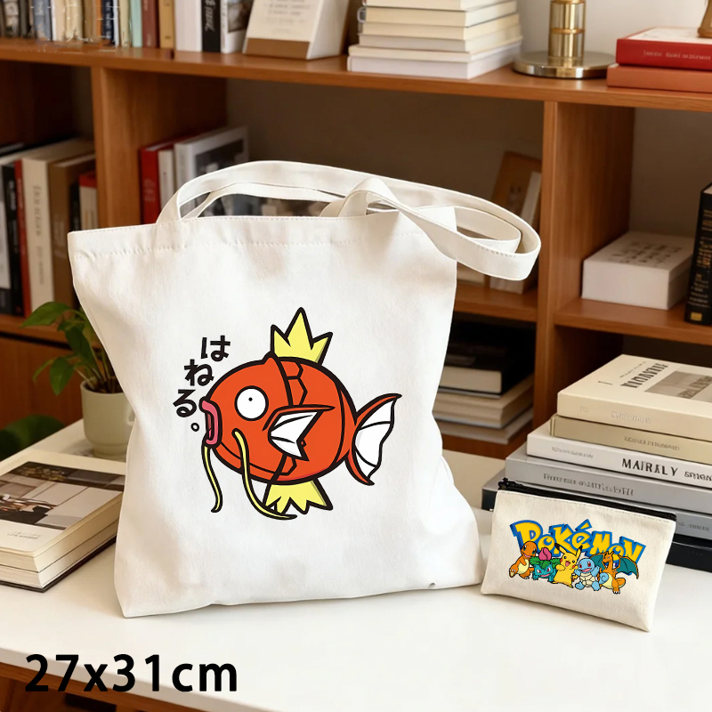 2PCS Pokemoned Canvas Bag and  - Coin Purse Women review and price