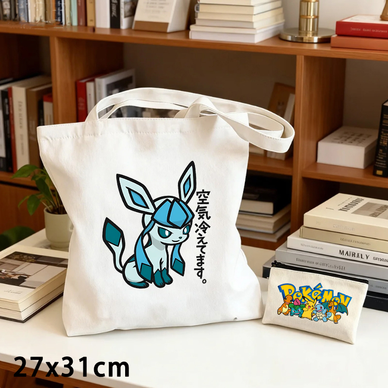 2PCS Pokemoned Canvas Bag and  - Coin Purse Women review and price