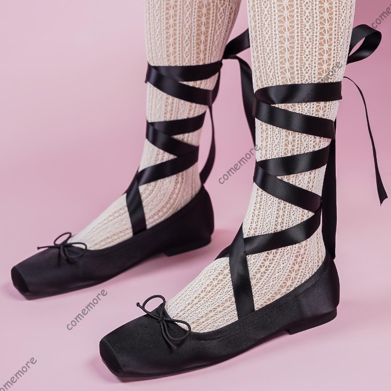 Women's Satin Ribbon Tie Balle - Women'S Fashion Footwear review and price