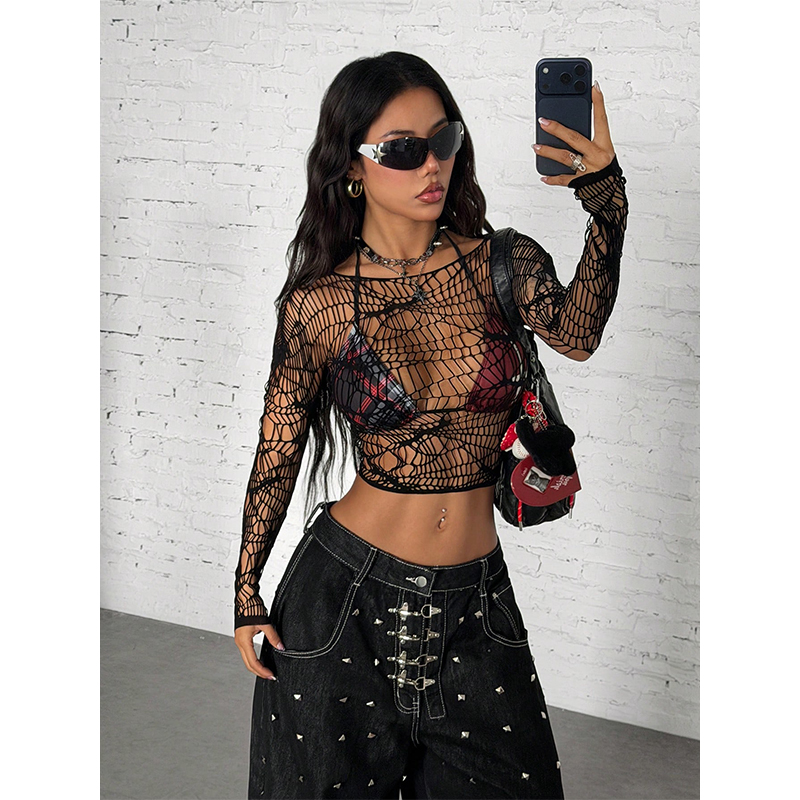 Women Top Long Sleeves See Thr - Trend Women Fashion review and price