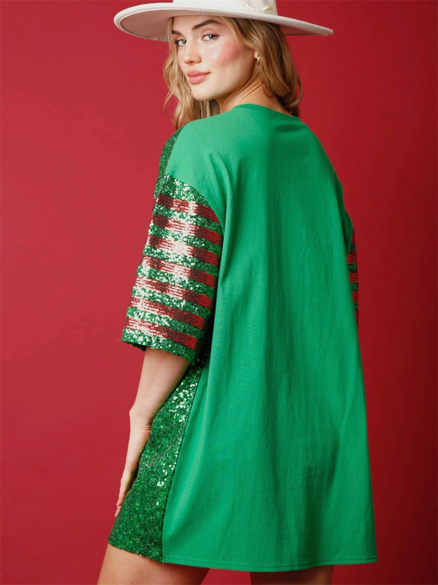 Women Sequined  Long T-Shirts  - Women'S Fashion Rugby Top review and price