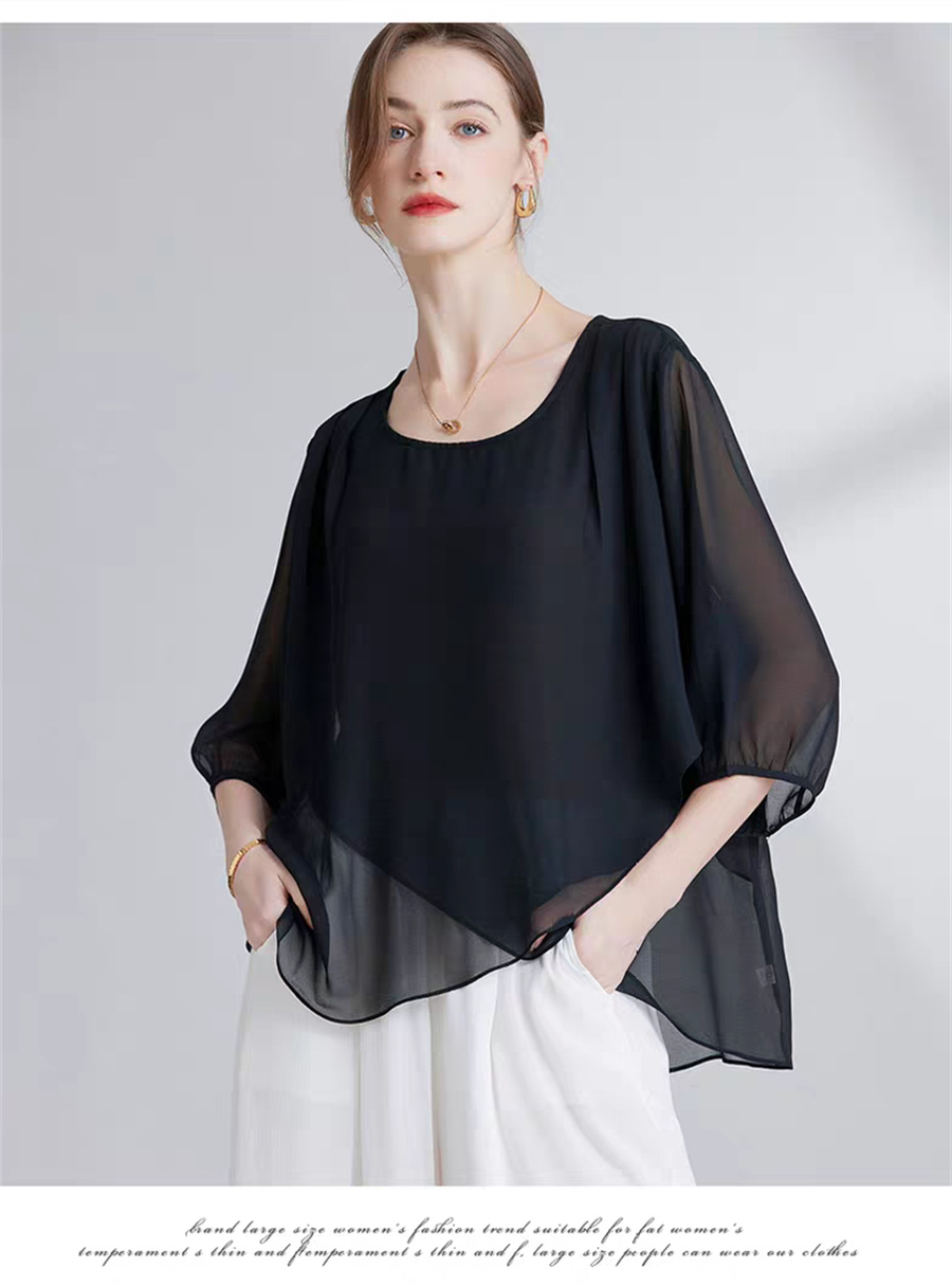 Korean Style Chiffon Plus-Size - Women Fashion Blouse review and price