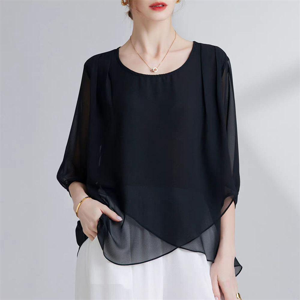 Korean Style Chiffon Plus-Size - Women Fashion Blouse review and price
