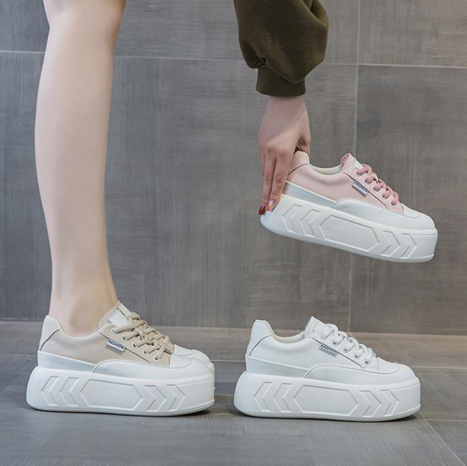 8cm Microfiber Leather Spring  - Sneakers Fashion Women review and price