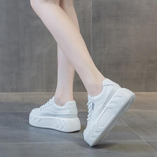 8cm Microfiber Leather Spring  - Sneakers Fashion Women review and price