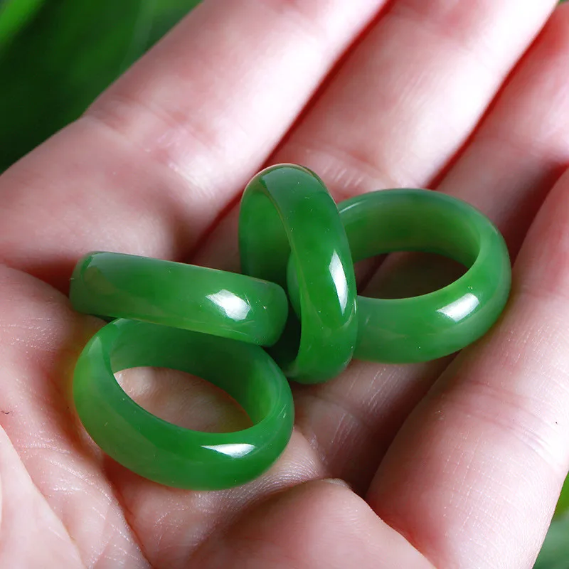 Natural Green Hetian Jade Ring - Women Fashion Jewellery review and price